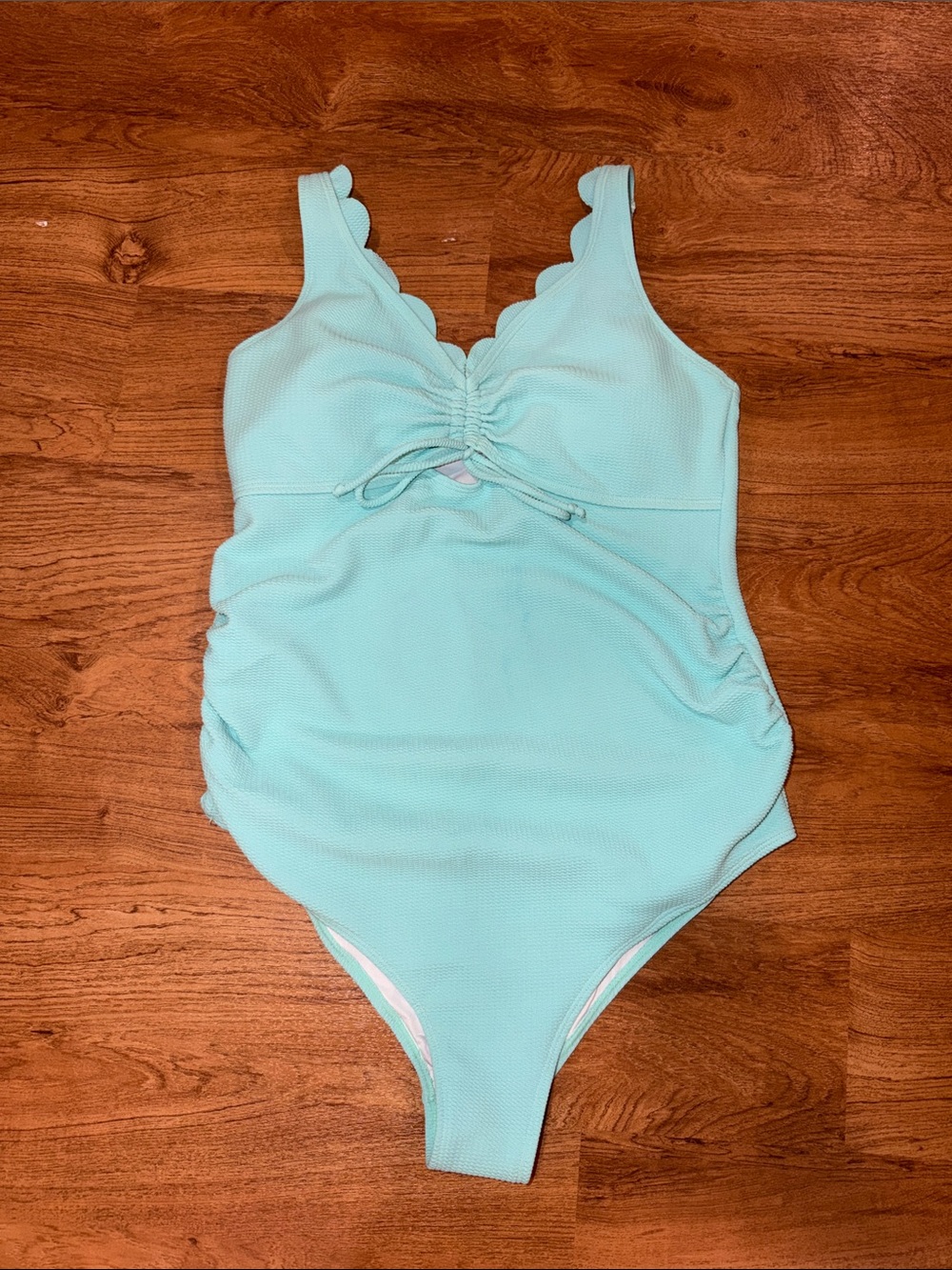 Summer Mae Scalloped V-Neck One-Piece Maternity Swimsuit